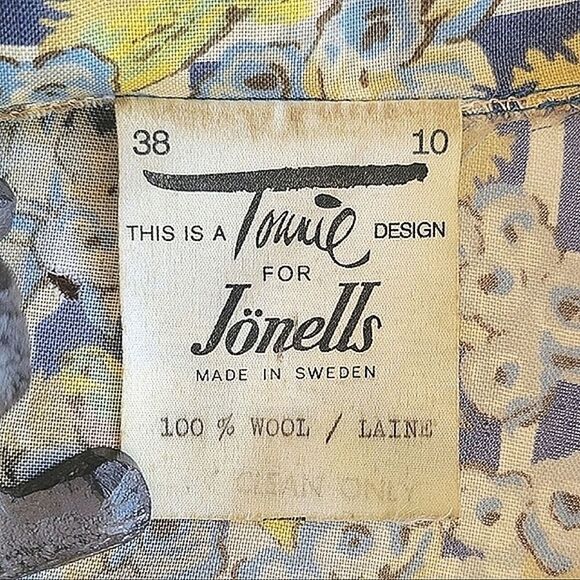 Vtg 70s blue floral print crop blouse & maxi skirt set - Picture 5 of 16